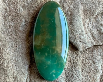 Beautiful Green Natural Turquoise Mountain Turquoise Long Oval Cabochon