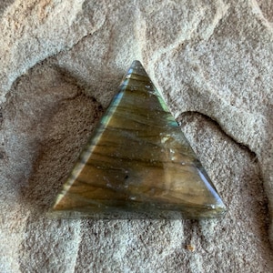 Thick Cut Laboradite Triangle Cabochon