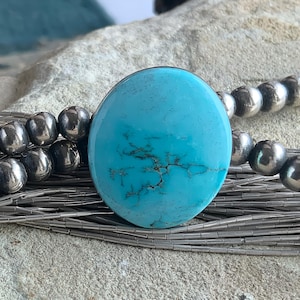 Beautiful Light Blue Royston Turquoise Round Cabochon