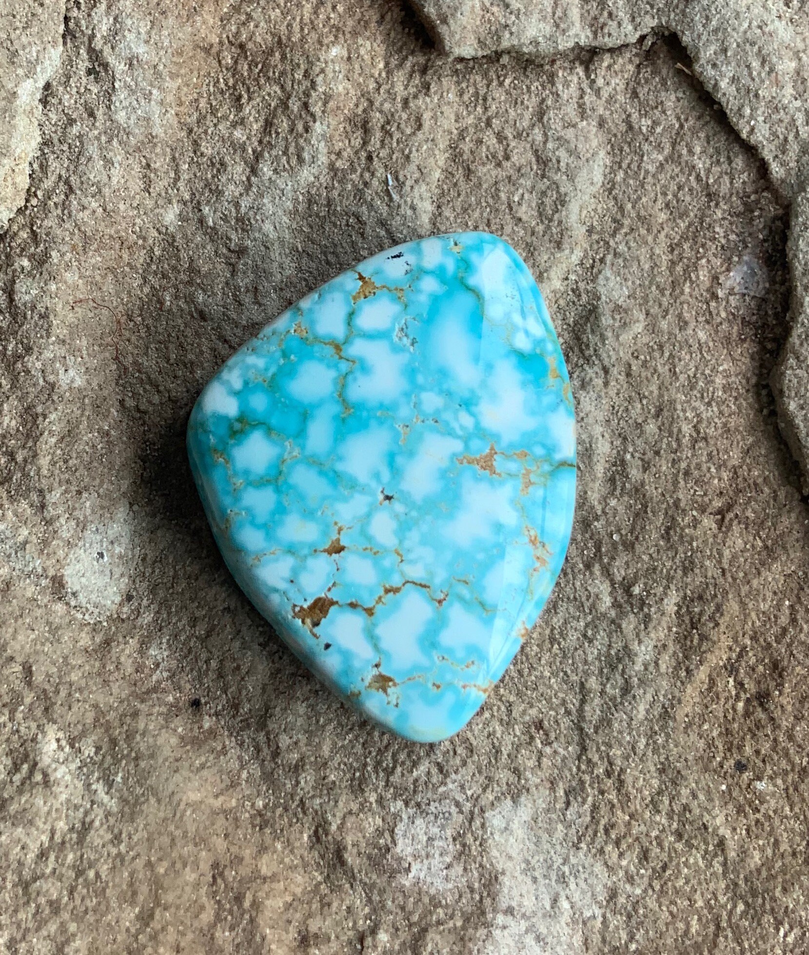 Number 8 Turquoise Large Natural Gem High Grade #8 Cabochon