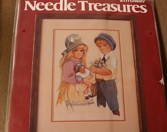 1977 Spring and Lance Stitchery Kit Jan Hagara Collectables Needle Treasures  00543 Size 10" x 14" B & J Art Designs