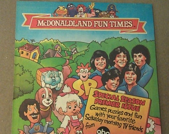 1970年代のヴィンテージマクドナルドキッズハッピーミールトレイ、6個