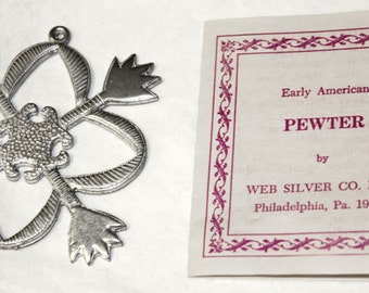 Early American PEWTER Ornament by Web Silver Co. Christmas Ornament