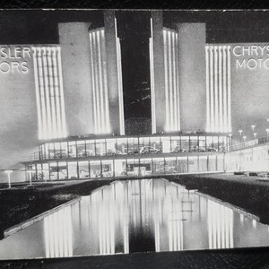 1933 Postcard Century Progress Exposition Chrysler Building Chicago Worlds Fair Postmarked Sep 4 1934 Chicago