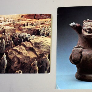 2 cartões postais da exposição Quest For Eternity Museu de Arte do Condado de Los Angles