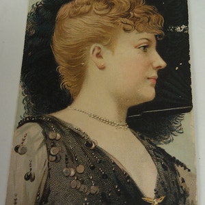 SELTENE 1890er Jahre 7 der Herzog Edelsteine der Schönheit ehrlich lange geschnitten Marke Tabak Karte N111