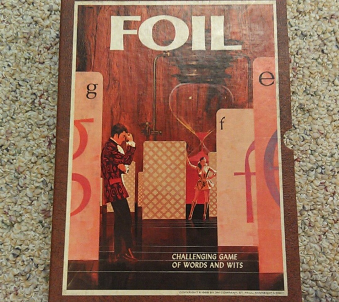 Foil Challenging Game of Words and Wits 1968 3M Bookshelf Game Etsy