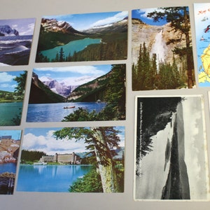 10 alte Ansichtskarten Kanada Nova Scotia 3 Poststempel kanadischen Rockies 1936-1945-1968