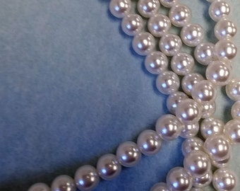 Vintage 1970s Sarah Coventry 90" Long 8 mm Pearl Necklace