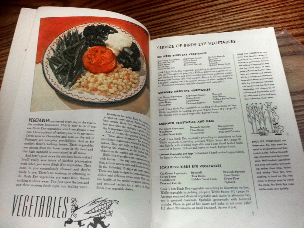 VTG 1941 Birds Eye Frozen Foods Cook Book Tempting Recipes for | Etsy