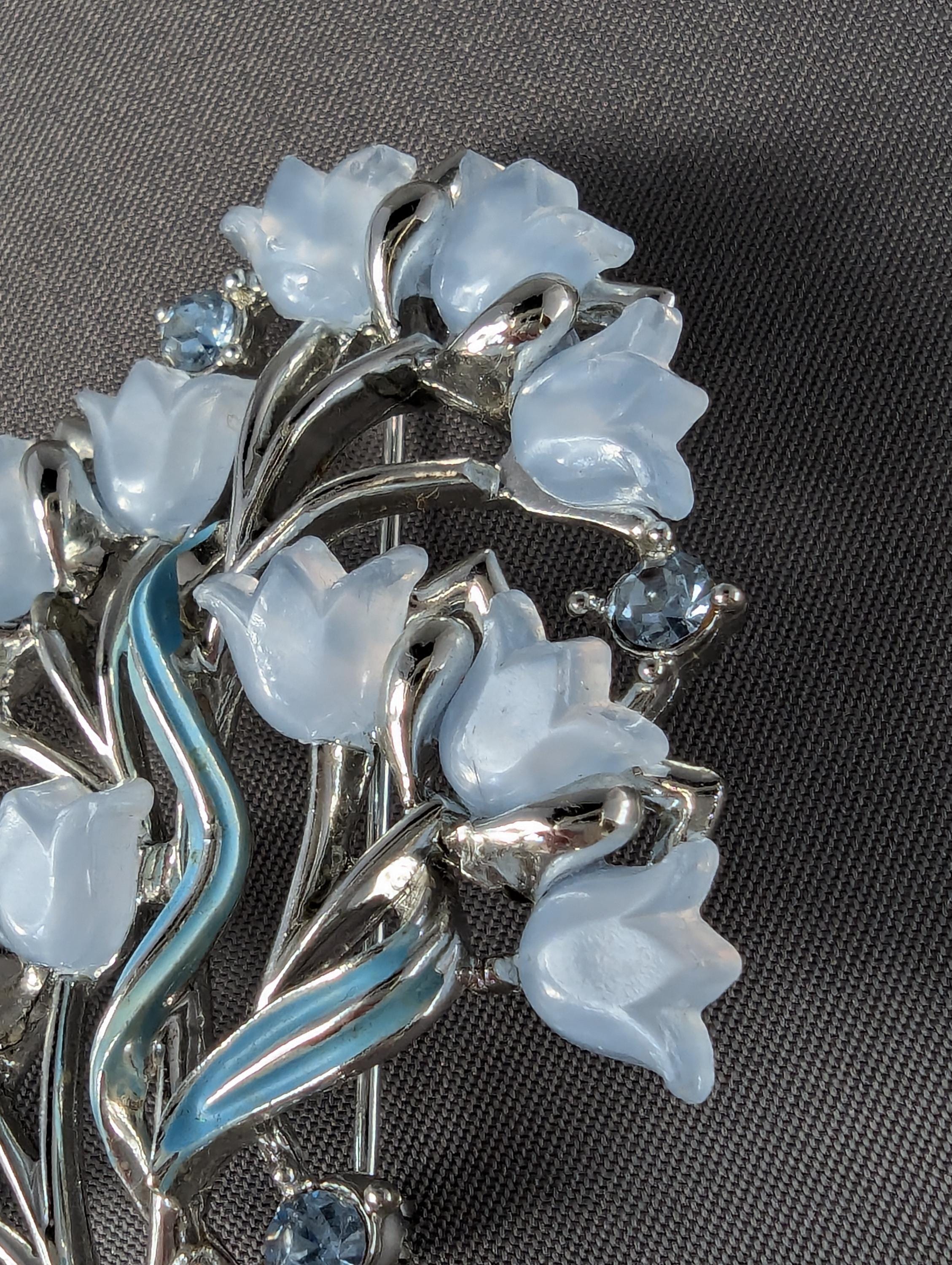 【1960’s】 SRO Alum rhinestone decorated 1960s Yellow AB and Grey Rhinestone Brooch – Devil's Details