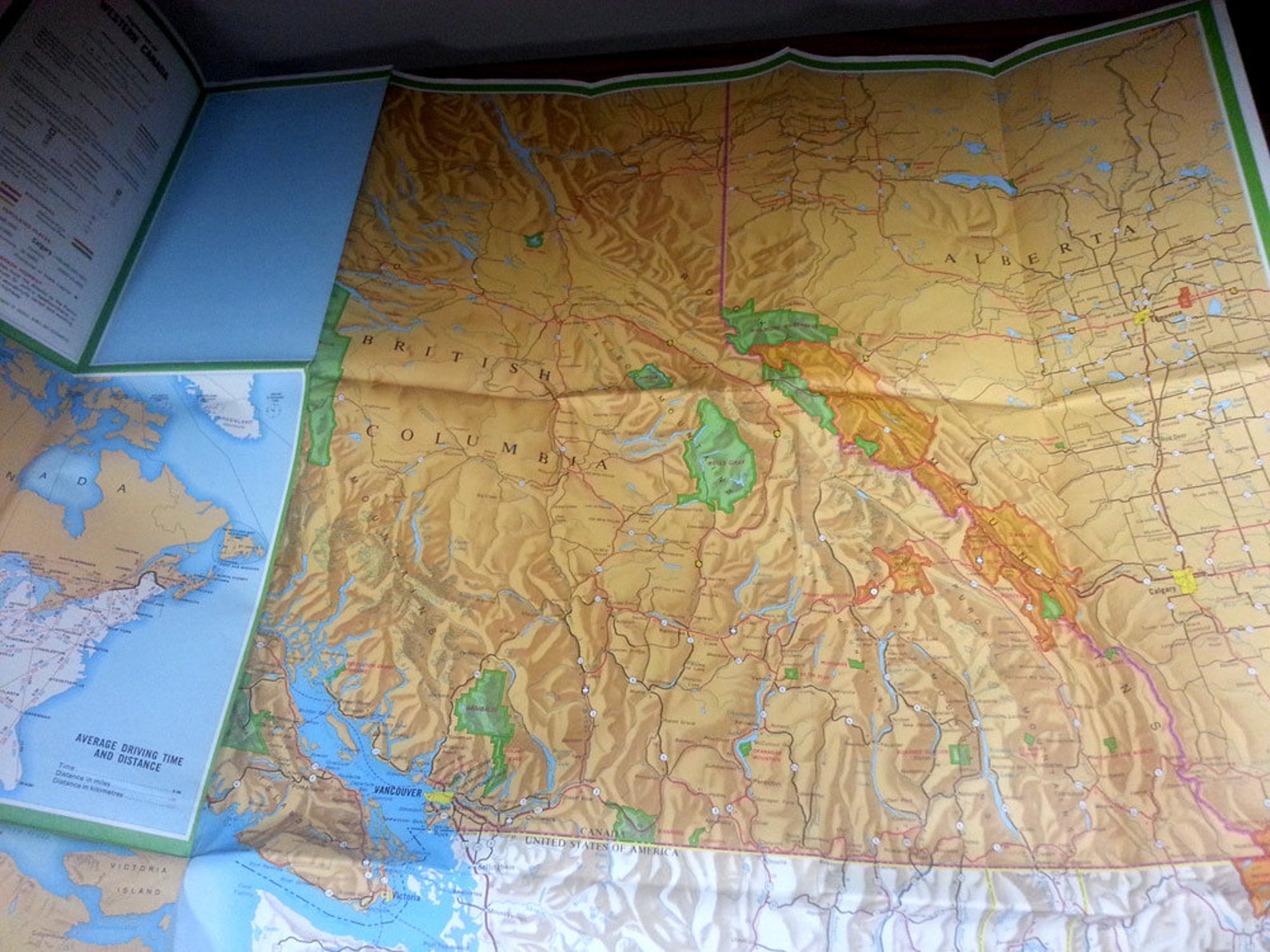 1974 Highways of Western Canada Map Western Highway Map Canada | Etsy