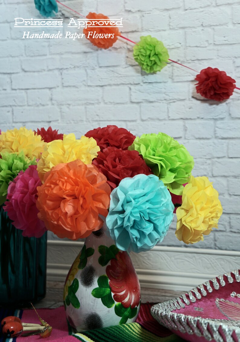 FIESTA Tissue Paper Flowers 12 Count Etsy