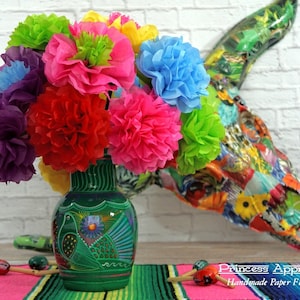 NUEVO - Flores de papel tisú FIESTA Grande (18 unidades)