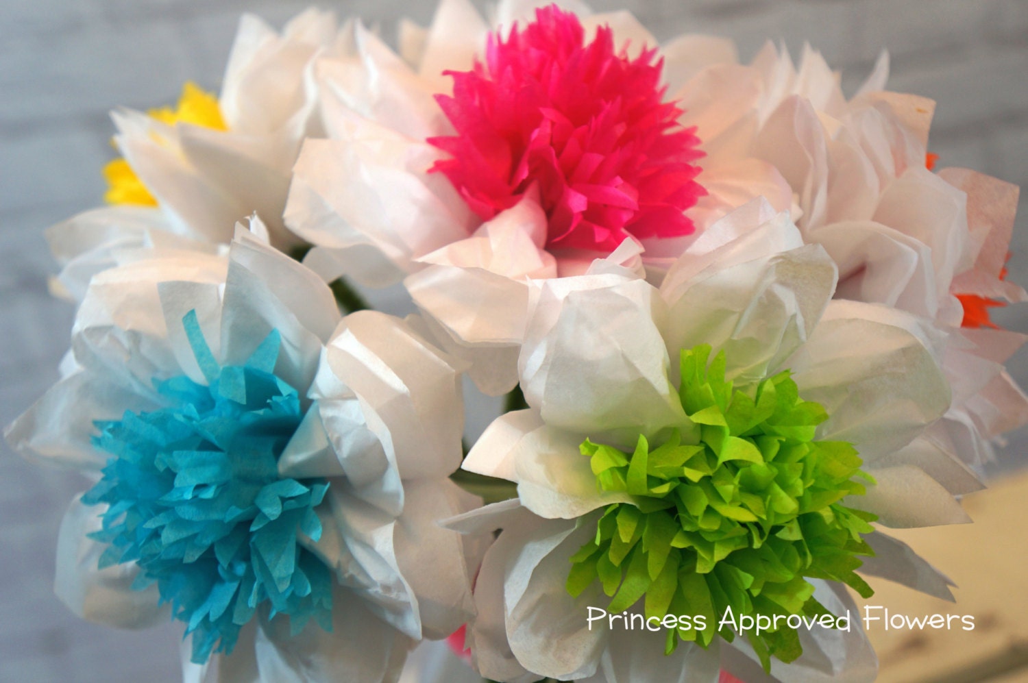 Tissue Paper Flowers Bouquet of Six Etsy