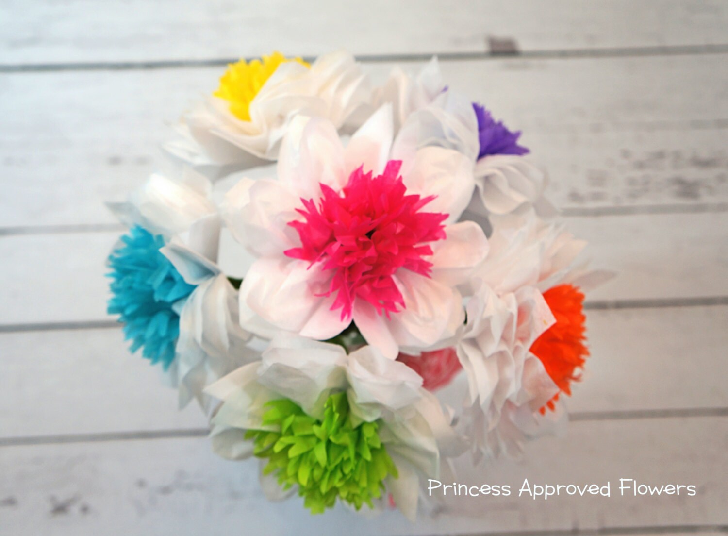 Tissue Paper Flowers Bouquet of Six Etsy