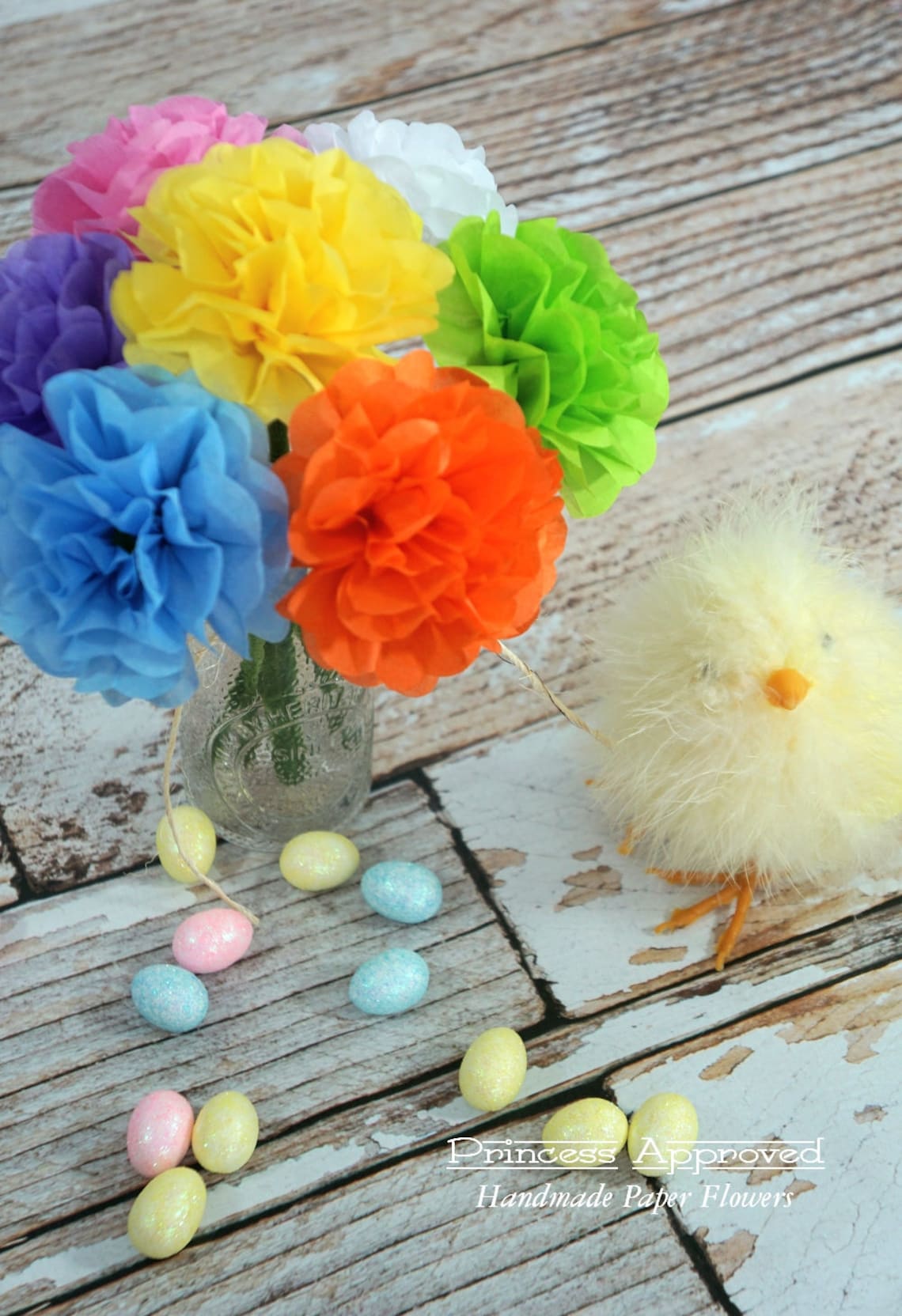 Mini Tissue Paper Flowers 12 Count Choose Your Own Colors Etsy