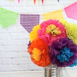 NEW - FIESTA Mixed Flowers Tissue Paper Flowers (12 count)