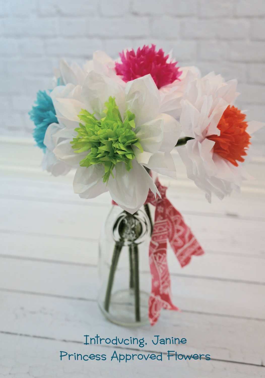 Tissue Paper Flowers Bouquet of Six Etsy