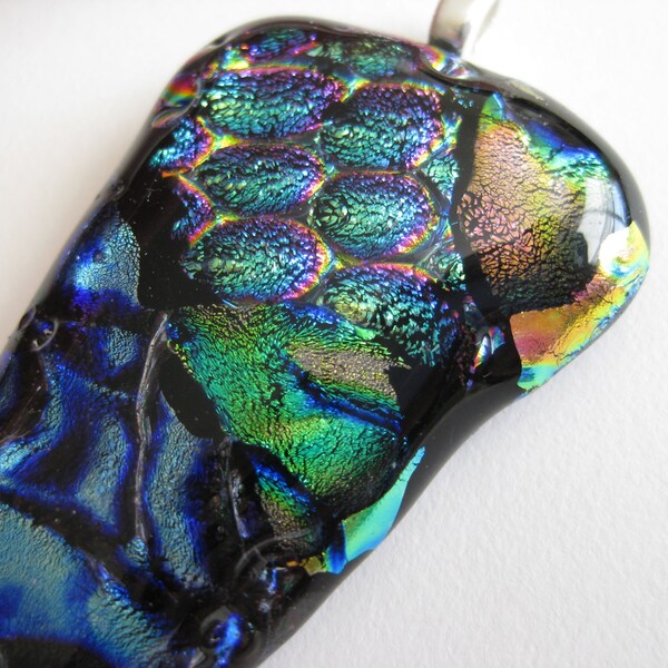 Flutterby - Abstract Dichroic Glass Pendant