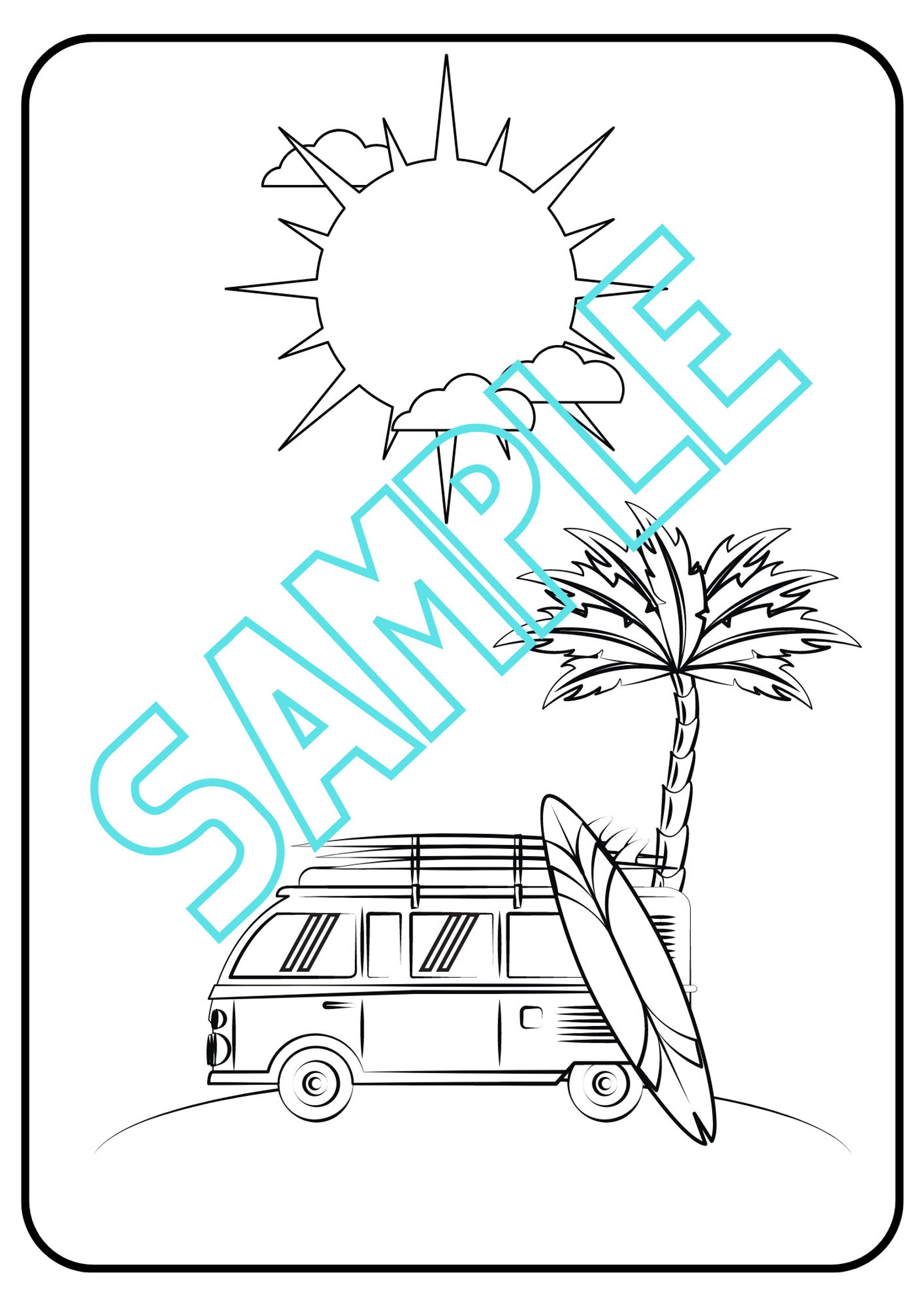 Tropical Coloring Pages - Etsy