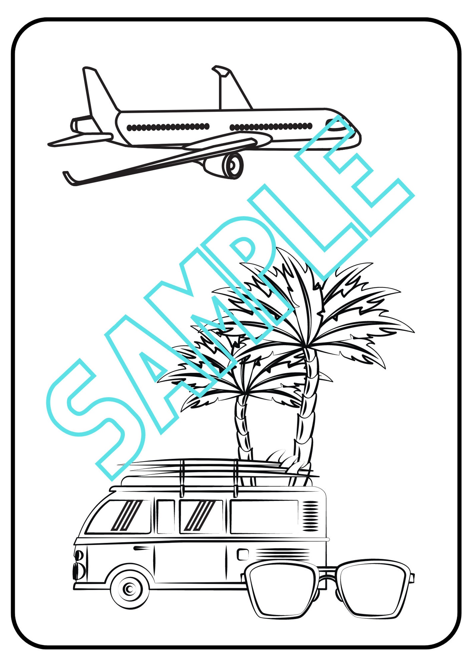 Tropical Coloring Pages - Etsy