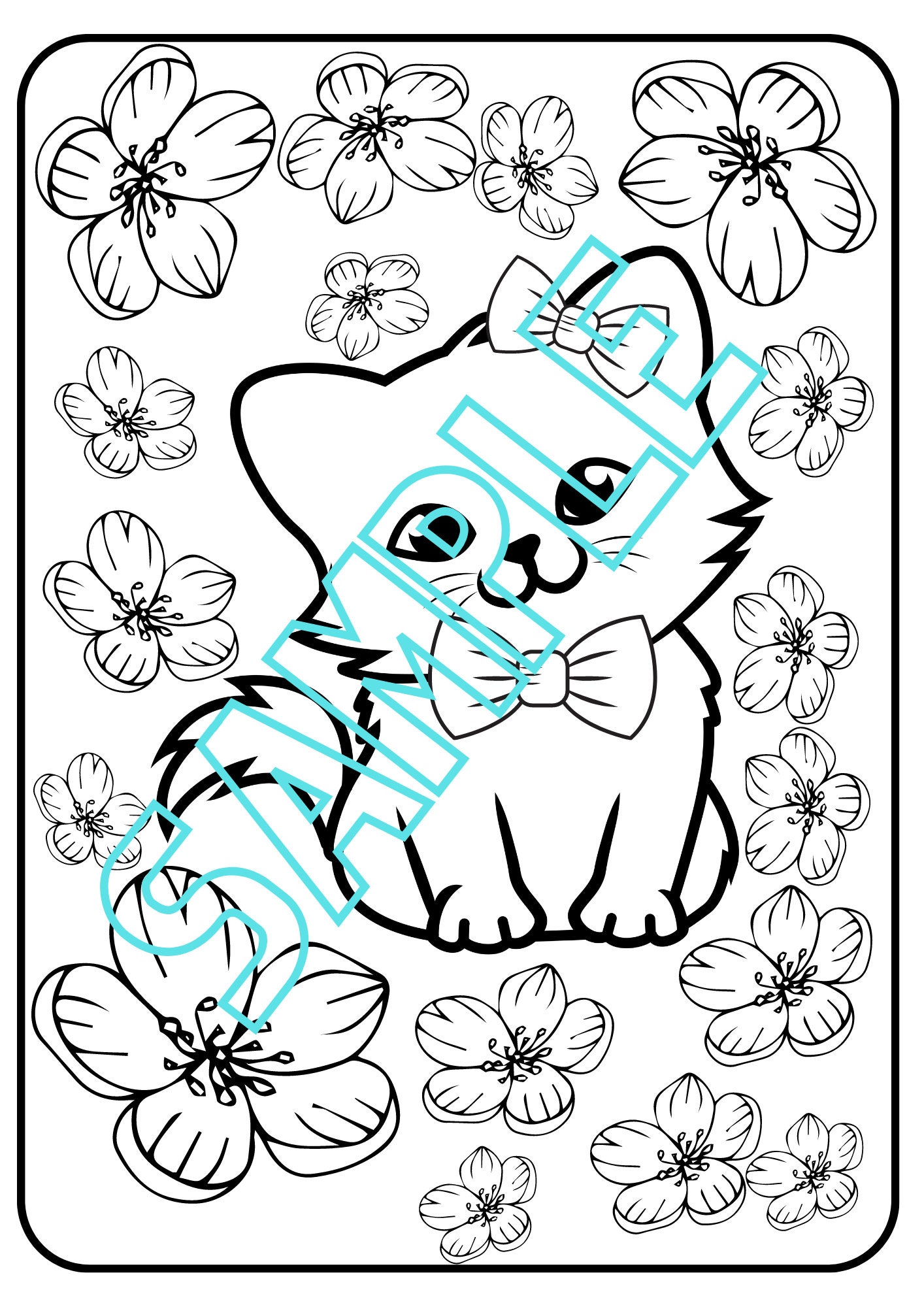 Cutest Kitties Coloring Pages - Etsy