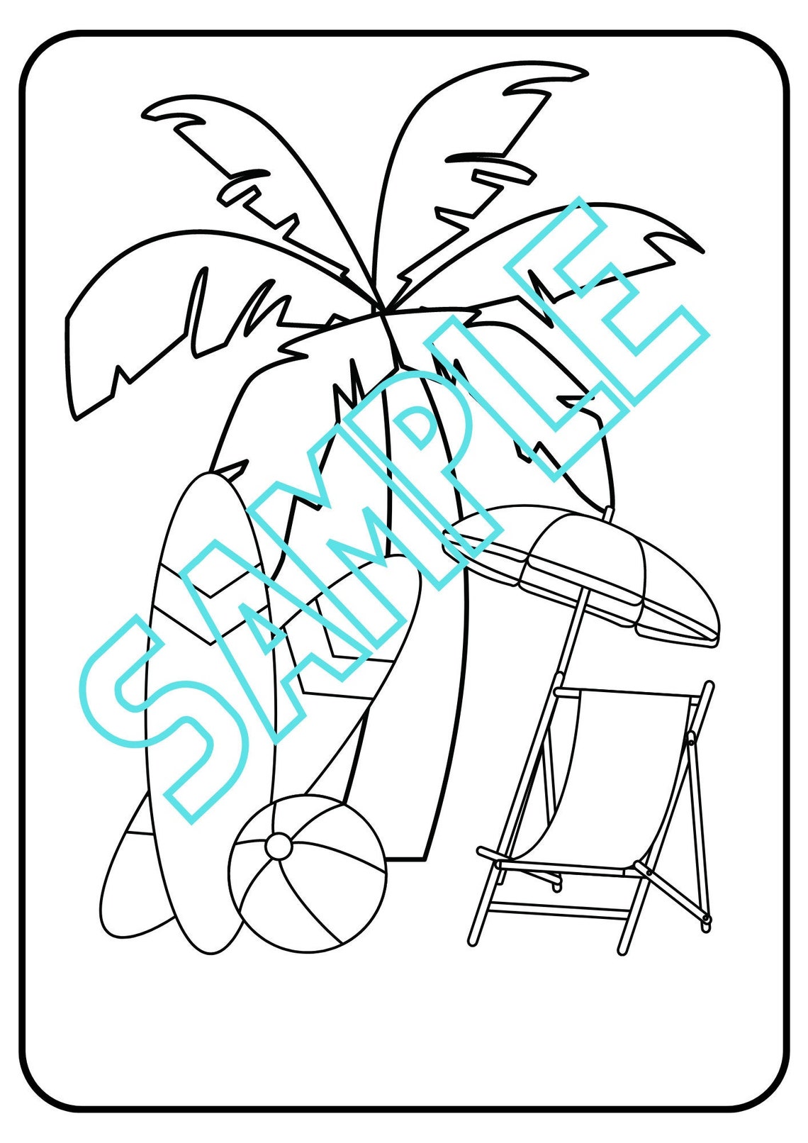 Tropical Coloring Pages - Etsy