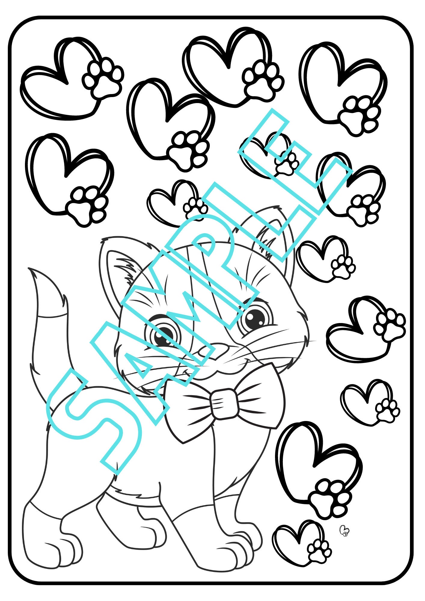 Cutest Kitties Coloring Pages - Etsy