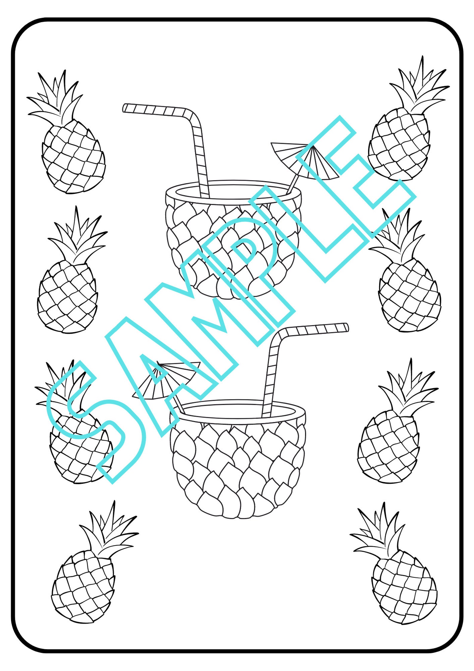 Printable Tropical Coloring