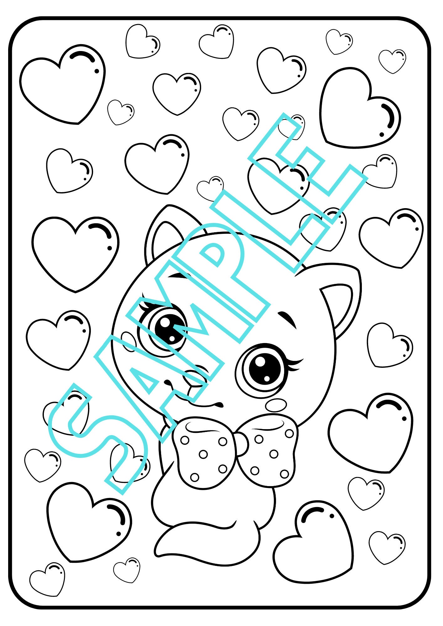 Cutest Kitties Coloring Pages - Etsy