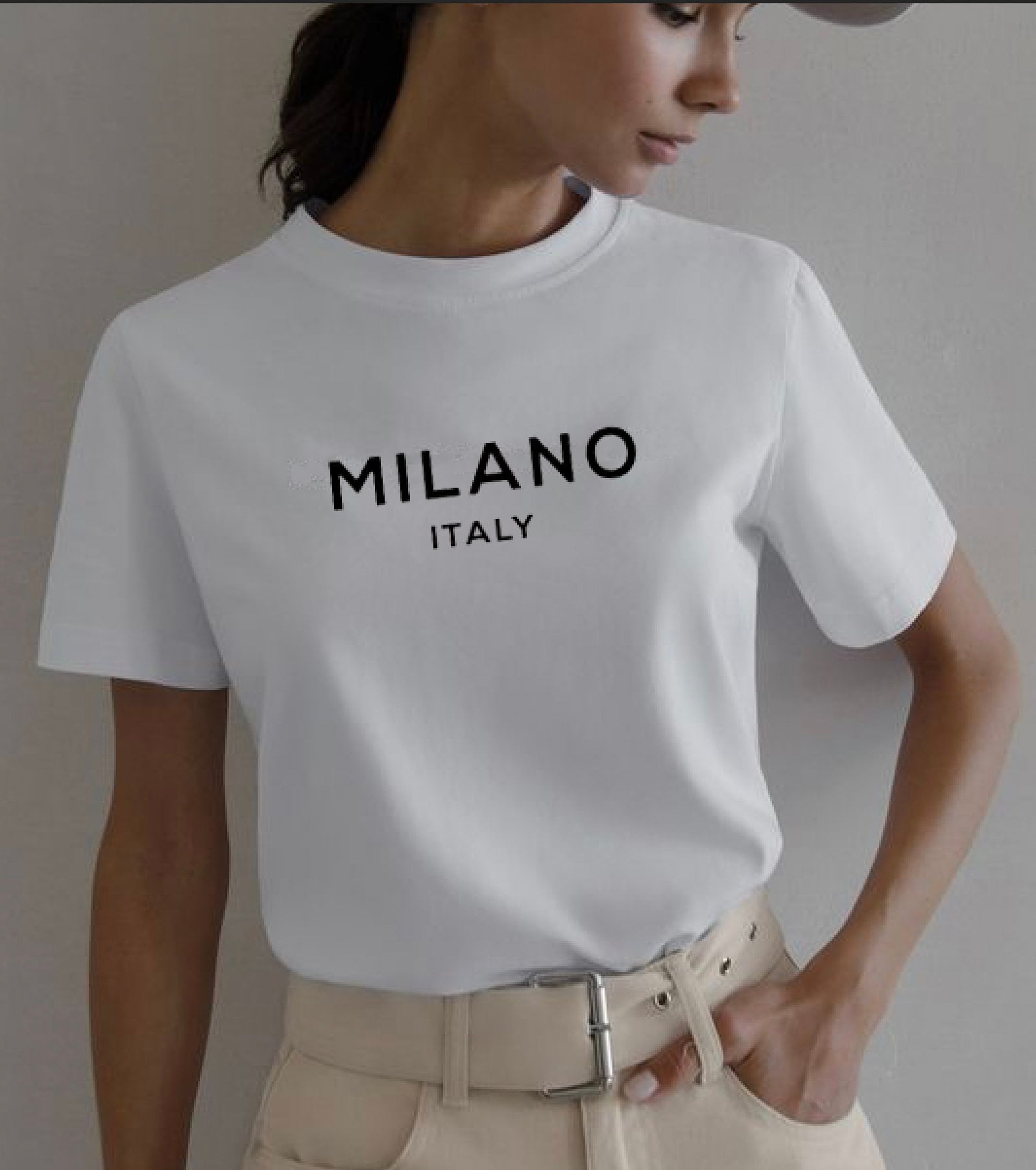 Milano Ribbedtee MILANO ITALY Graphic Tee - Etsy