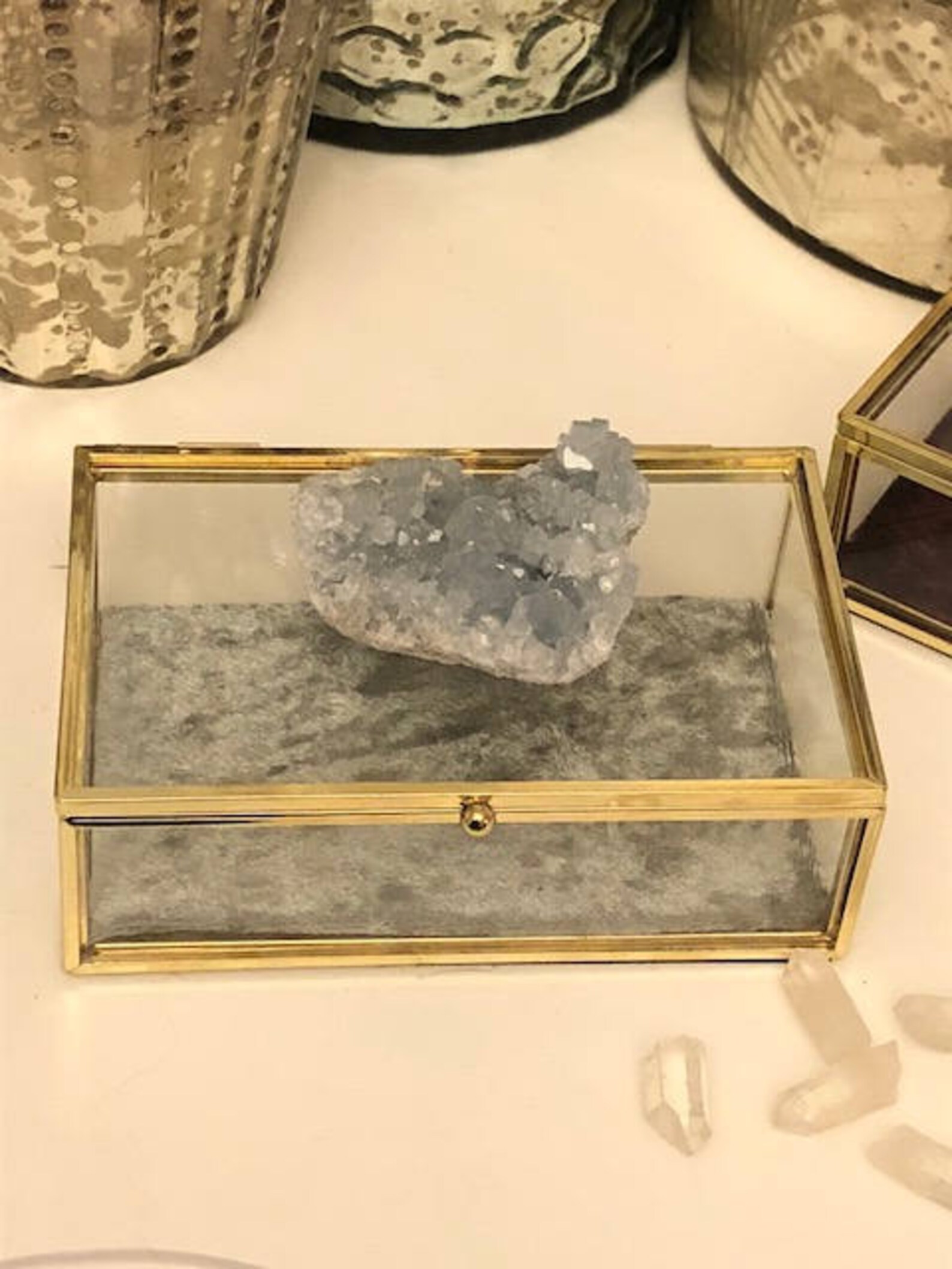 Crystal Glass Jewelry Box Etsy