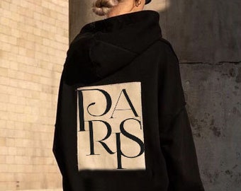 Paris back graphic hoody