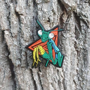 Space Hypno Mantid Soft Enamel Pin