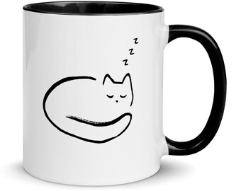 Sleeping Cat Mug | Cat Coffee Mug | Cat Lover Gift
