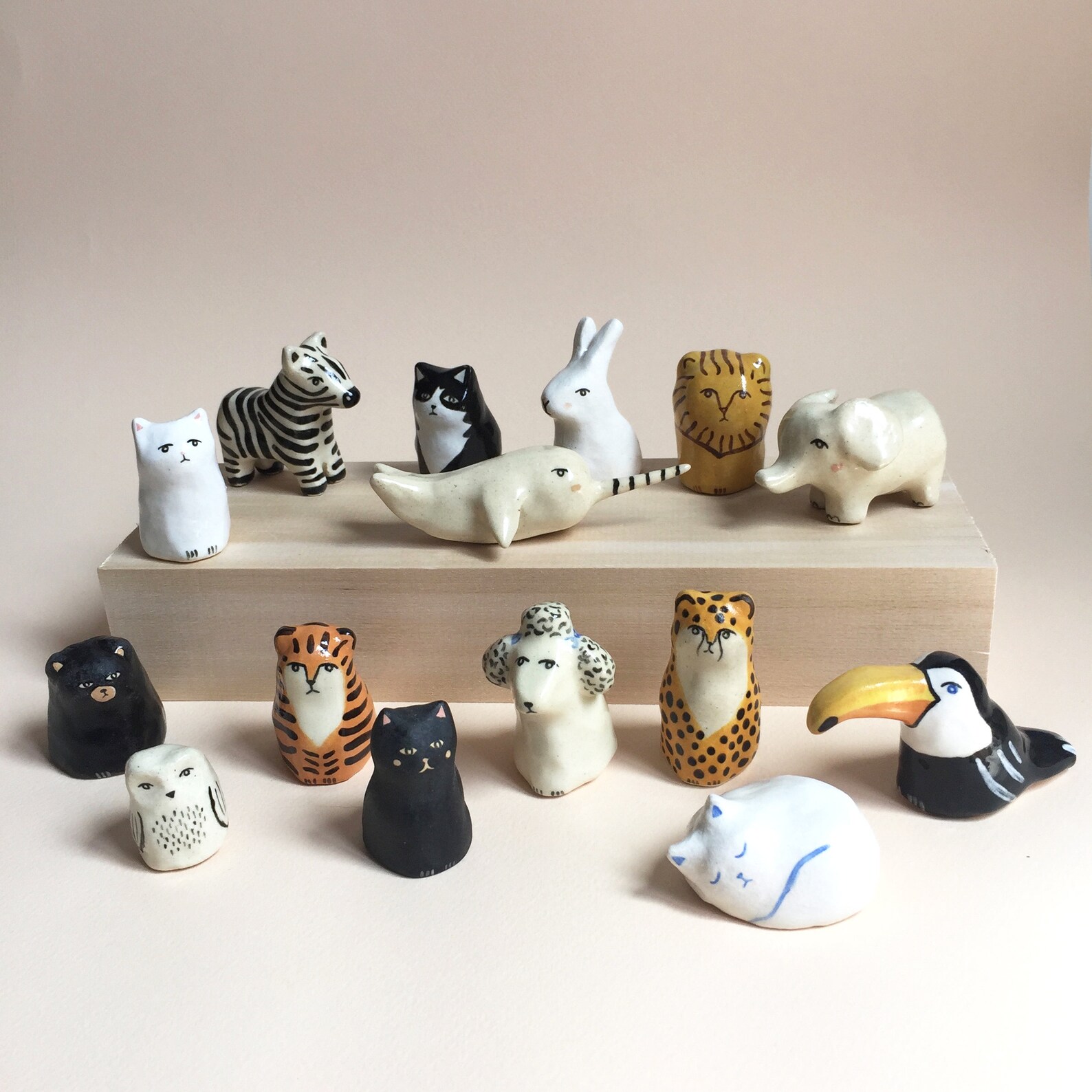 Ceramic Cheetah Figurine / Ceramic Animal Figurine / Cheetah Etsy