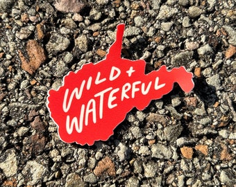 Wild 'n Waterful mini sticker--helmet sized !