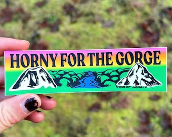 Horny for The Gorge Sticker Columbia River Gorge