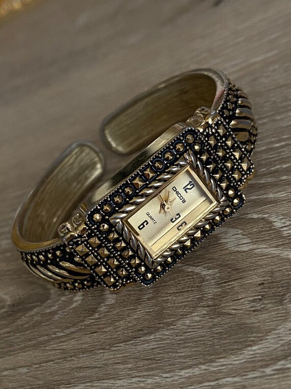 Vintage Chicos Wrist Watch Gold Tone One Size Metal Watch 90s Etsy