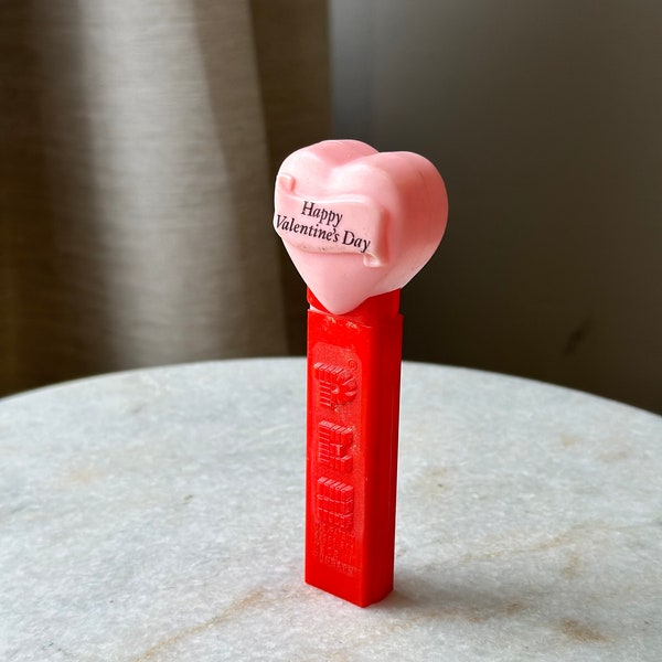 Cute Vintage Red & Pink Happy Valentine’s Day Pez Dispenser No Feet