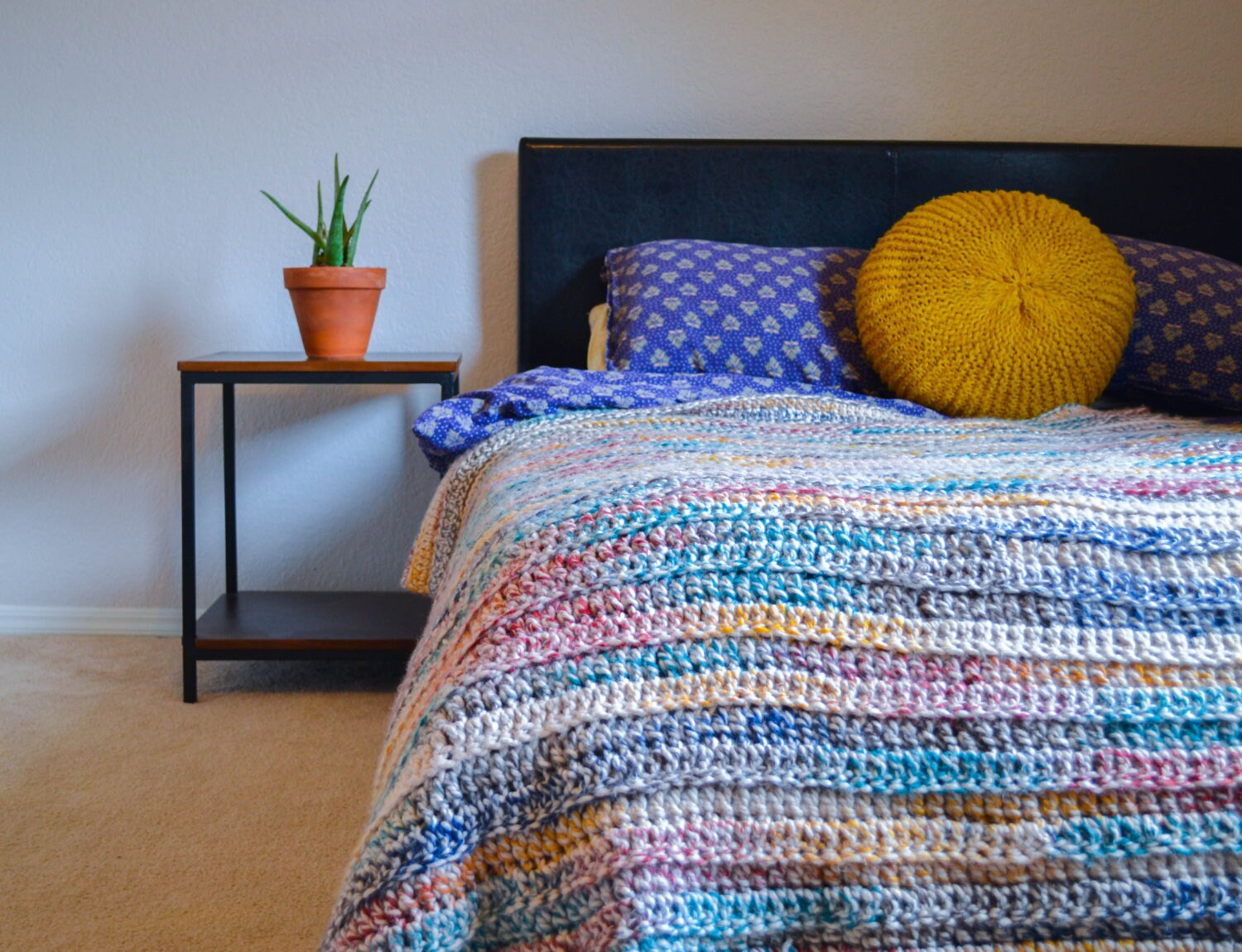 Crochet throw chunky cozy yarn 50x60 inches afghan blanket Etsy