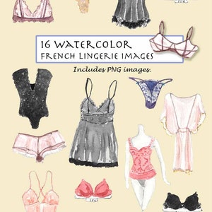 PINK LINGERIE Clipart, SEXY UNDERWEAR Graphic by TereVela Design