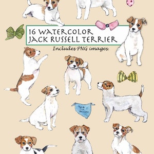 Puppy 16 Images Doggy Digital Download Bow Tie Black CLIP ART- Watercolor Pitbull Dog Set Brown.
