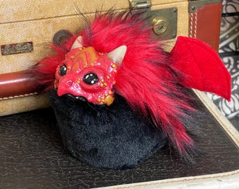 紫の妖精ドラゴン、ふわふわのドラゴン人形、カスタムぬいぐるみ