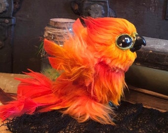 Phoenix Fledgling Chick Poseable Plush Art Doll *Pre-Order*