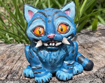 Met de hand gevormde polymeerklei Derpy Tiger Desk Pet KPop Demon Hunter Cadeau pre-order