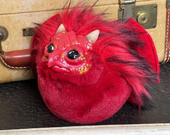 紫の妖精ドラゴン、ふわふわのドラゴン人形、カスタムぬいぐるみ