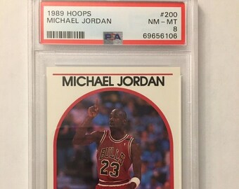 1989 NBA Hoops Michael Jordan #200 PSA 8 Nm-mt-rare - Etsy