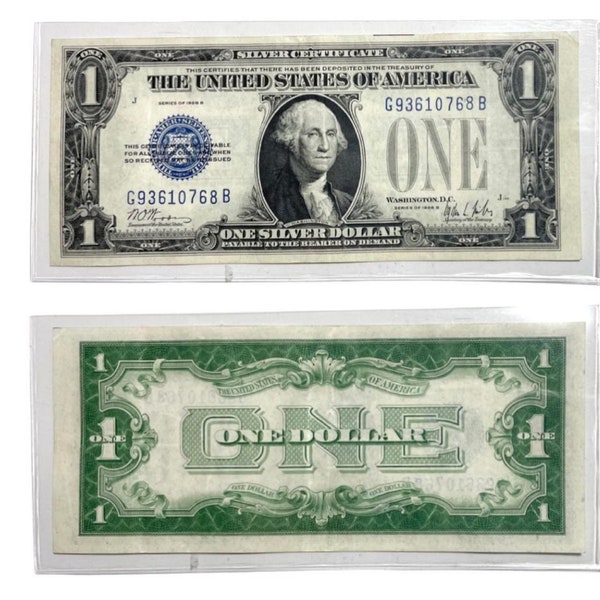 1928 B Silver Certificate Etsy